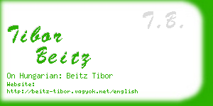 tibor beitz business card